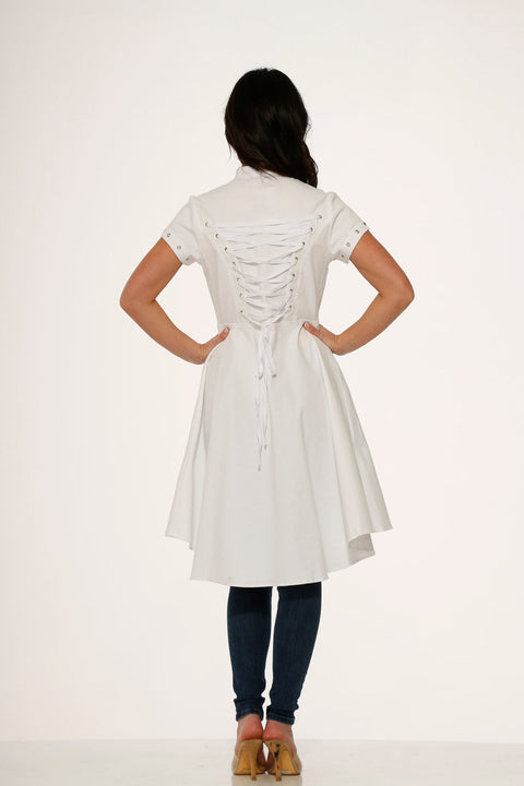 Vit Bataljon Hi-Lo Klänning-7