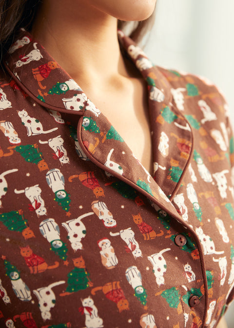 Rustik elegans avslappnad klänning-4