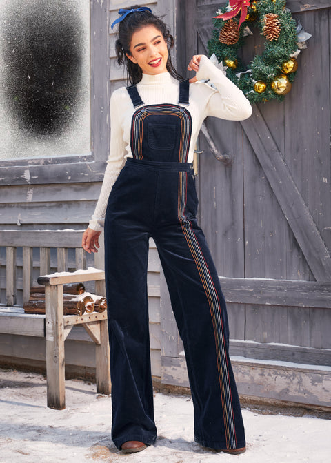 Rainbow With Me Corduroy Overaller-2