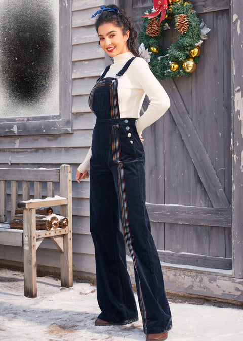 Rainbow With Me Corduroy Overaller-3