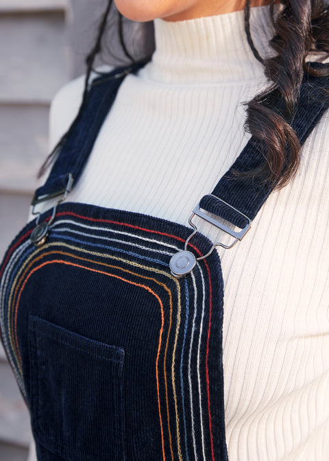 Rainbow With Me Corduroy Overaller-1