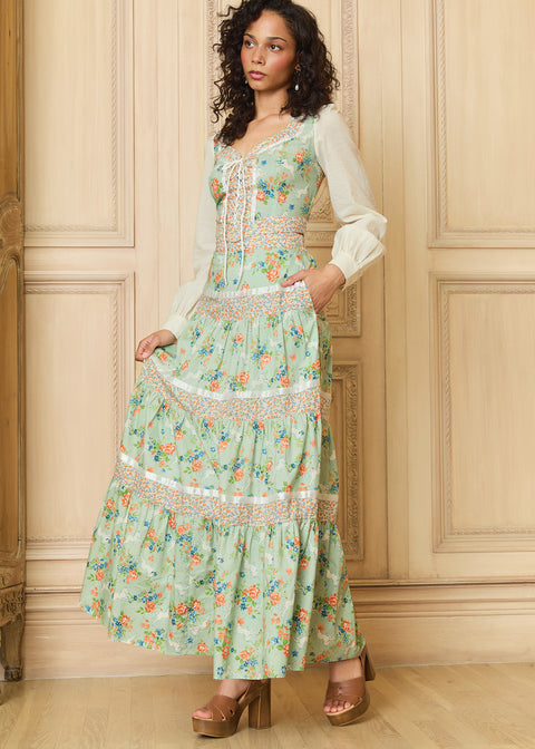 GUNNE SAX för ModCloth Bella Tiered Maxikjol-2