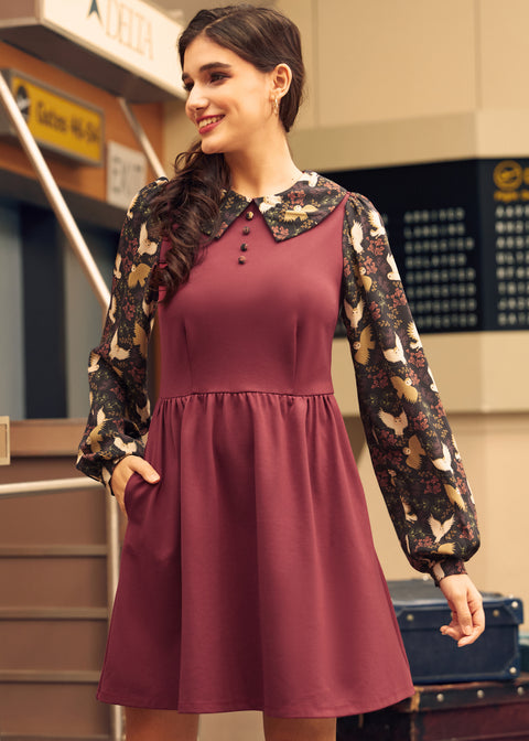 Doo-Wop Daydreamer Kontrastklänning-3