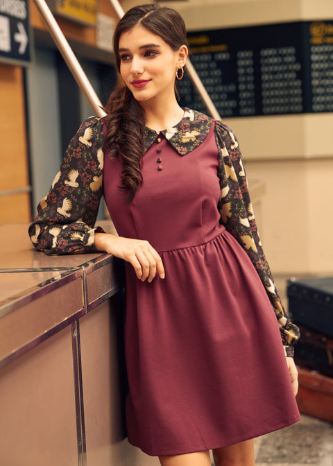 Doo-Wop Daydreamer Kontrastklänning-2