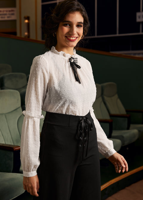 Bygone Beauty Blus med ballongärm-3