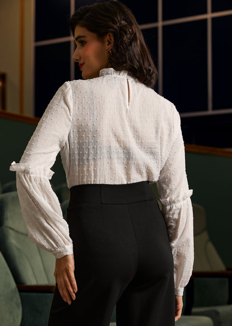 Bygone Beauty Blus med ballongärm-4