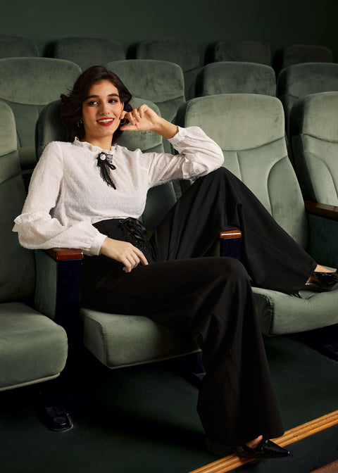 Bygone Beauty Blus med ballongärm-1