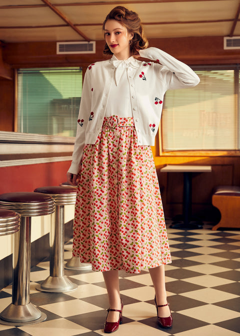 Cherry on Top rund halsad kofta-4