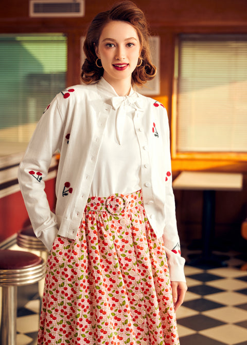 Cherry on Top rund halsad kofta-5