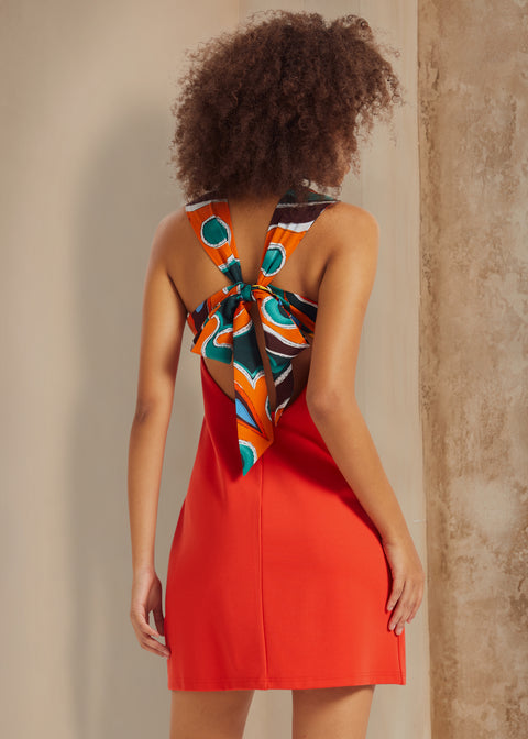 Klänning med rosett bakom allt-3