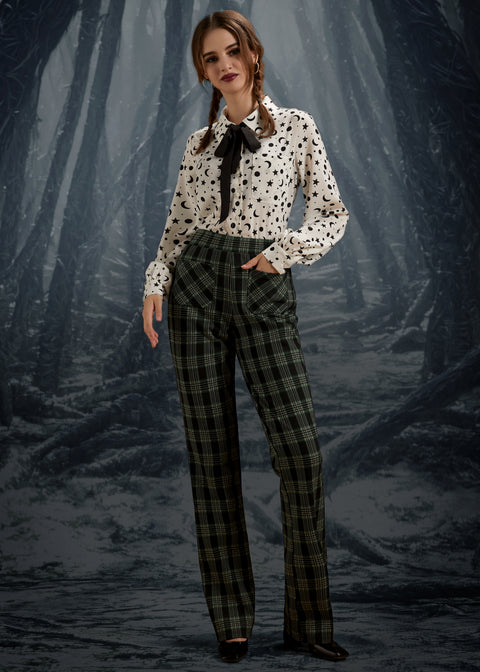 Förtrollad blus med kvällskrage-1