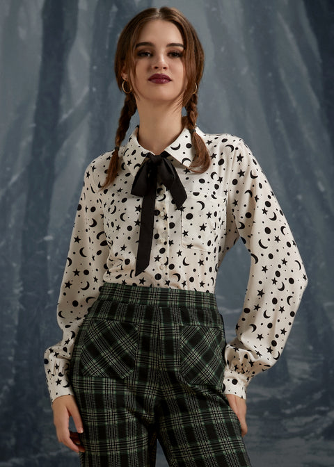 Förtrollad blus med kvällskrage-4