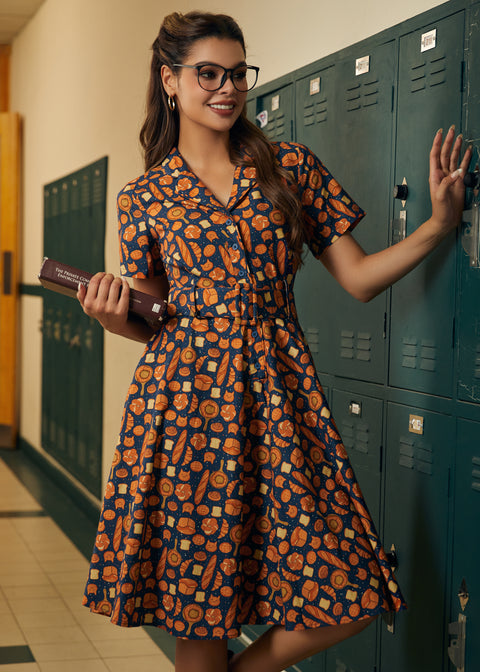 Rustik elegans avslappnad klänning-2