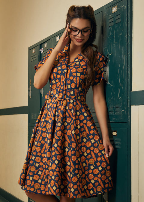 Rustik elegans avslappnad klänning-5