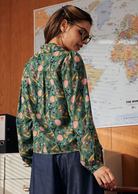 Kalla det en klassisk långärmad skjorta med lägerkrage-2