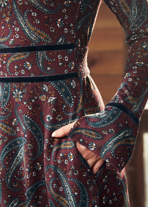 Trädgårdsfest Gobeläng Midiklänning-1