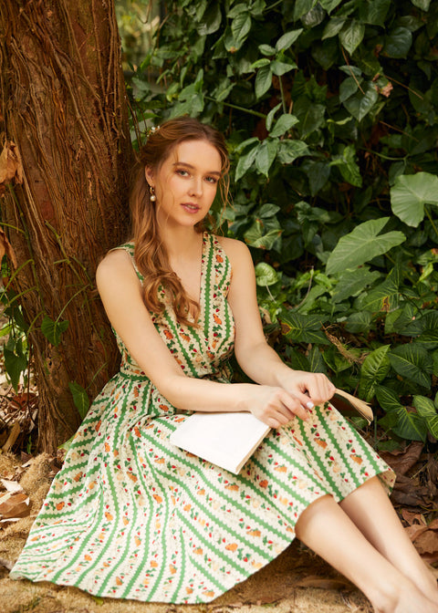 Instant Energy Fuskklänning med omlottmönster-2