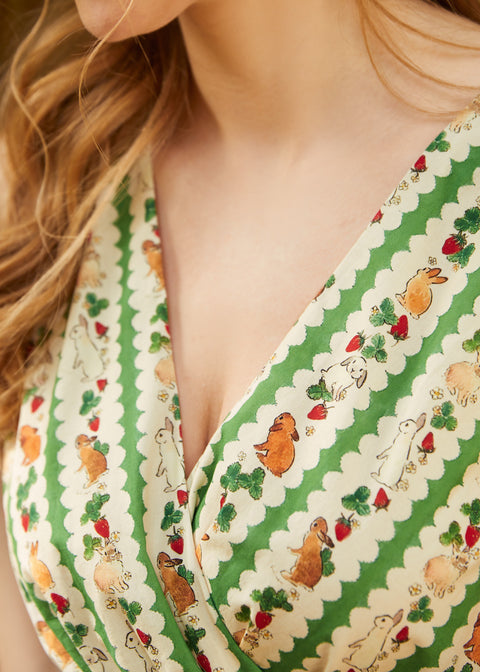 Instant Energy Fuskklänning med omlottmönster-4