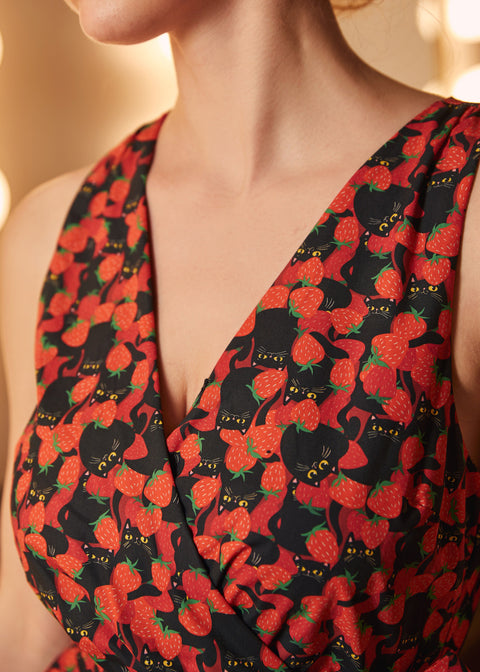 Instant Energy Fuskklänning med omlottmönster-4