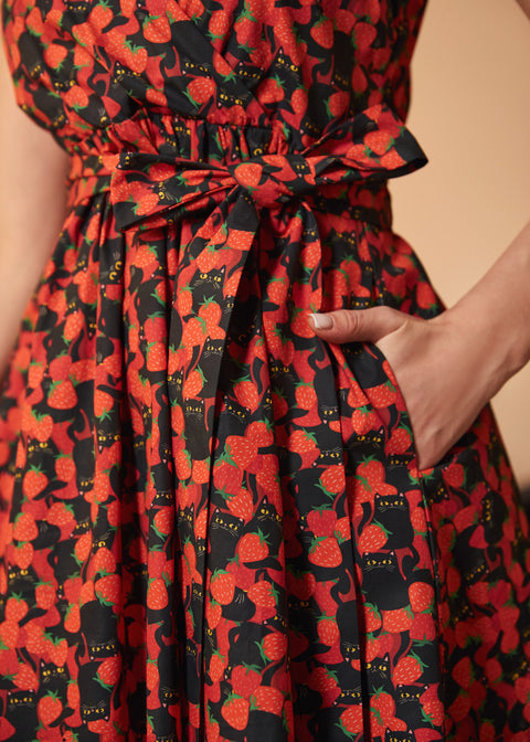 Instant Energy Fuskklänning med omlottmönster-1