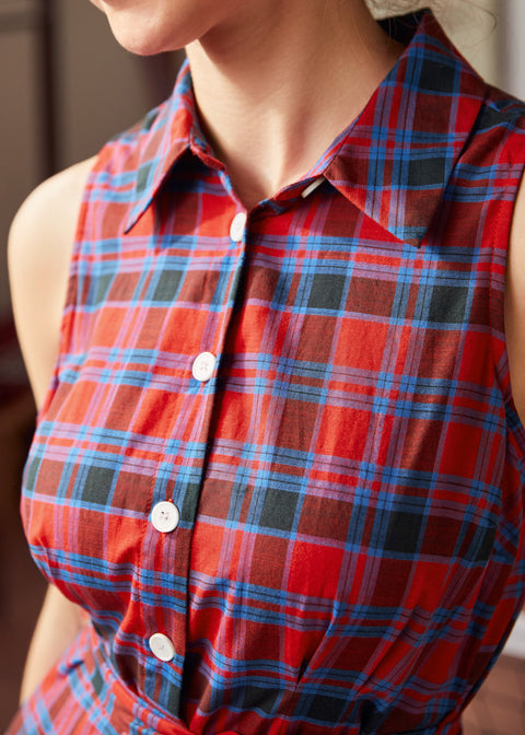 Kan inte sakta ner min rullning Skjortaklänning-1