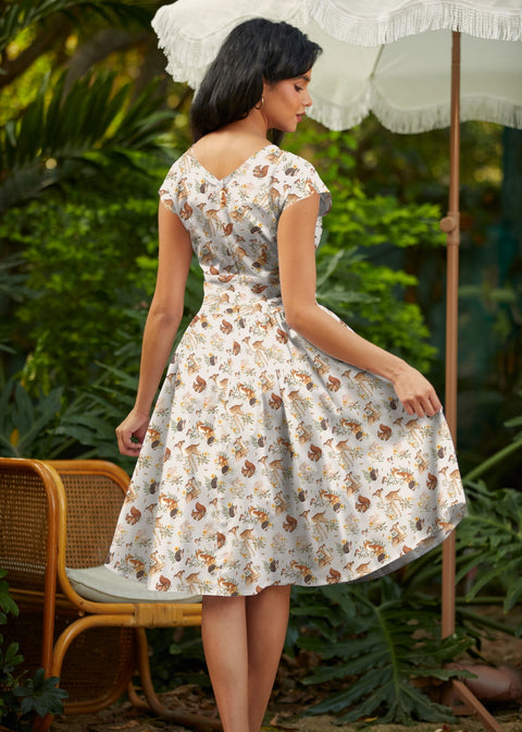 Greta Klänning med Skogsdjur-2