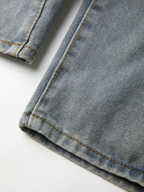 Lose Herrenjeans im Street-Distressed-Look mit rohem Besatz-5