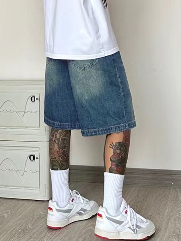 Herren-Shorts in Vintage-Blau-2