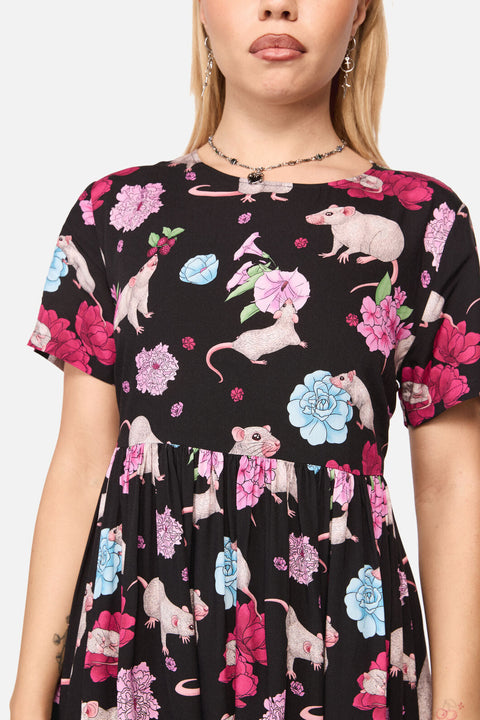 Rat-A-Tat-mönstrad klänning-1