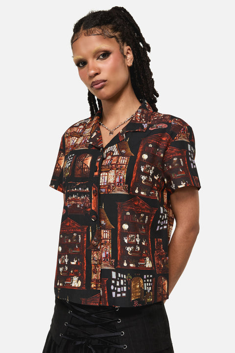 Covenstead Goth-mönstrad blus-2