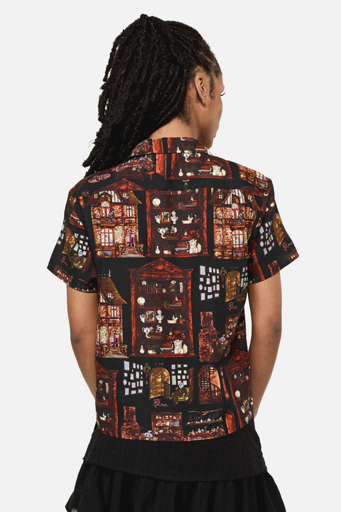 Covenstead Goth-mönstrad blus-3