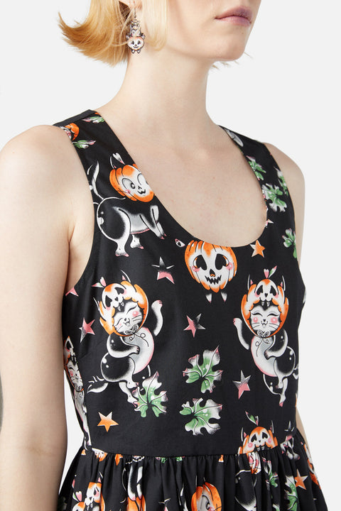 Pumpalappsklänning för kattunge-1