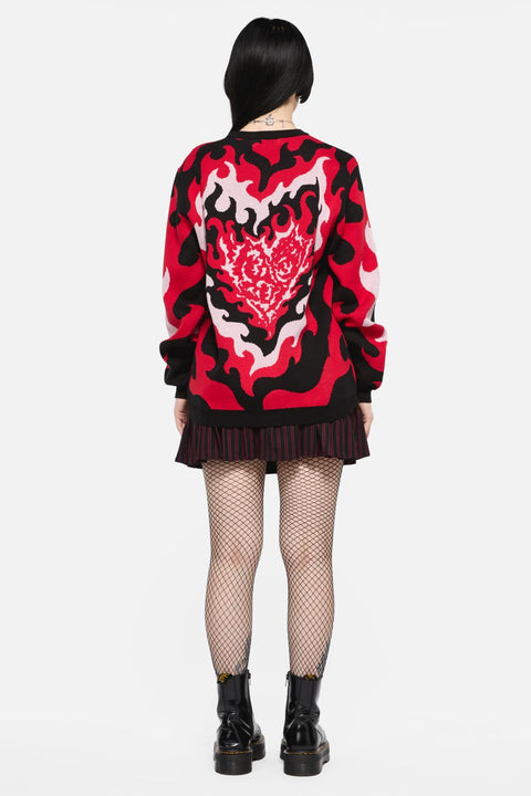 Stickad tröja med hjärtesorg-3