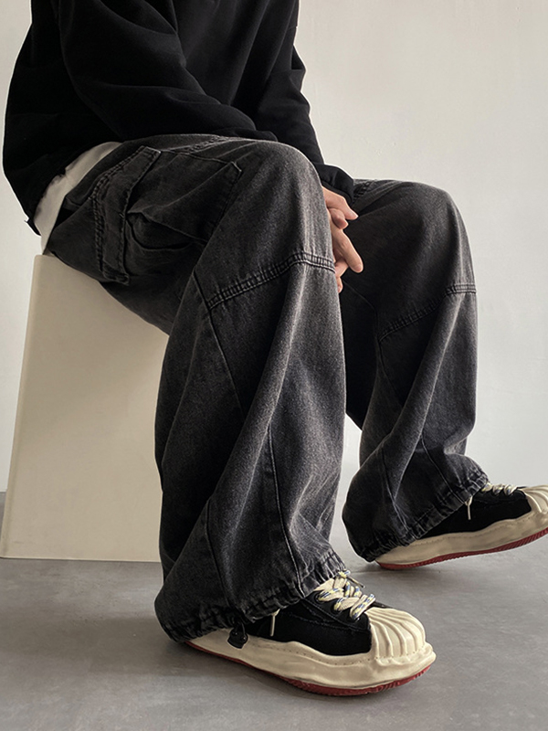 Vintage lockere Cargo-Jeans für Herren-1