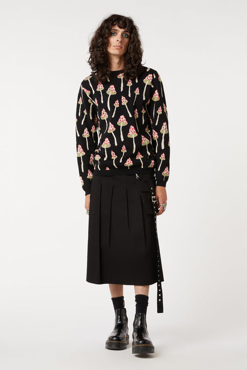 Stickad tröja med svampmössa-2