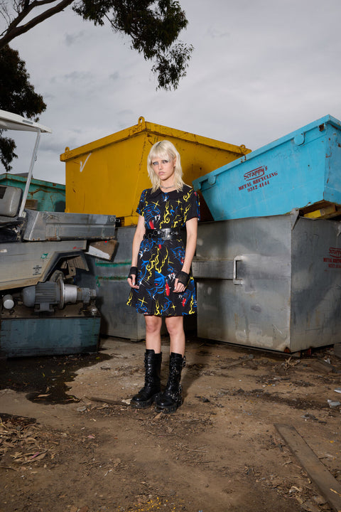 Panther Punk Miniklänning-2