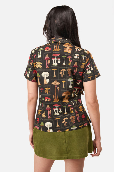 Blus med svampmönster-3