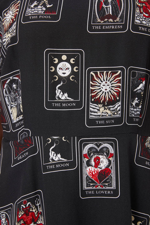 Klänning med Tarot-tryck-1