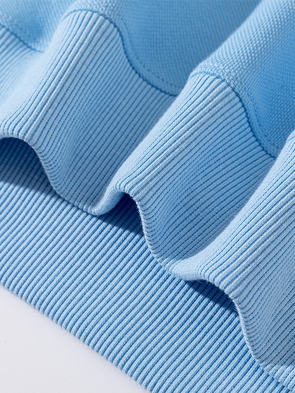 Einfarbiges Herren-Sweatshirt mit Rundhalsausschnitt aus reiner Baumwolle-4