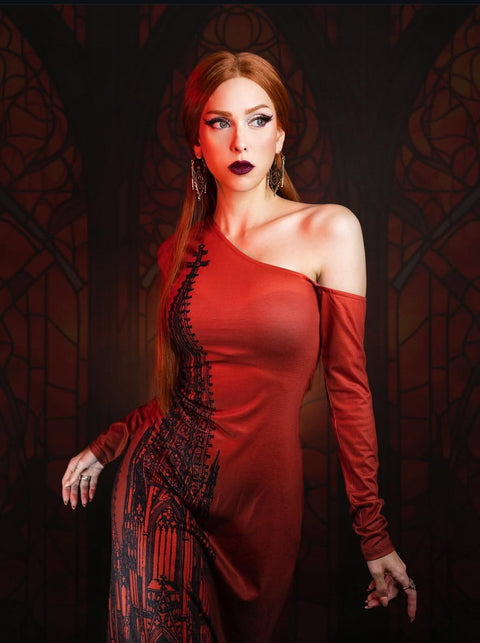 Elspeth - Bekväm Cathedral Maxiklänning-1