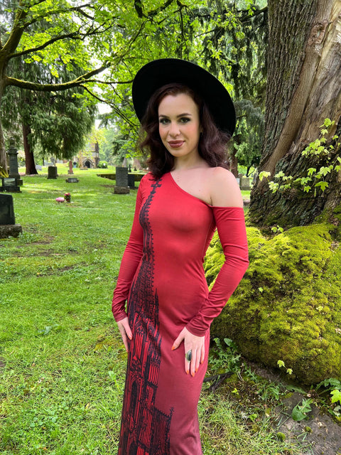 Elspeth - Bekväm Cathedral Maxiklänning-5