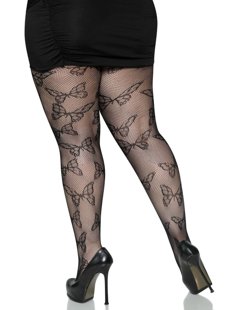 Plus Butterfly Fishnet-strumpbyxor-6