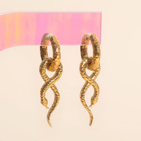 Snake Chunky Huggie Hoop Berlocker-1