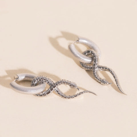 Snake Chunky Huggie Hoop Berlocker-4