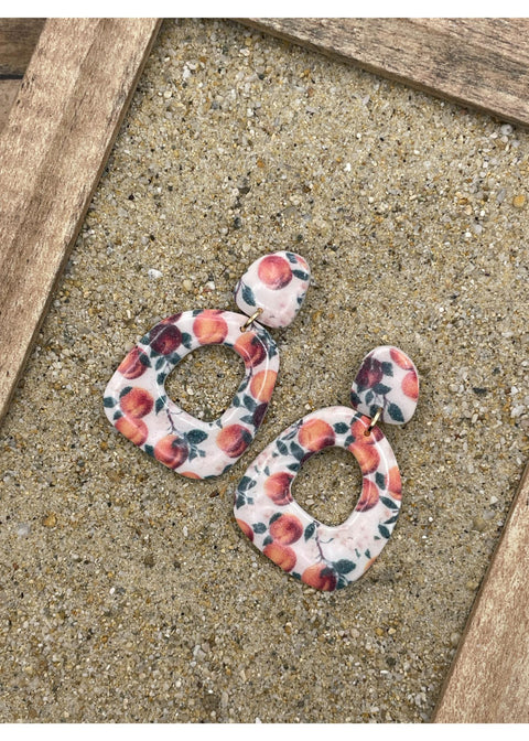 Persikamönster Örhängen-2