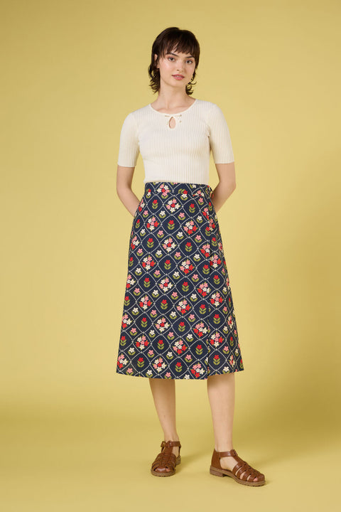 Sara Rosett Stickad Topp-2