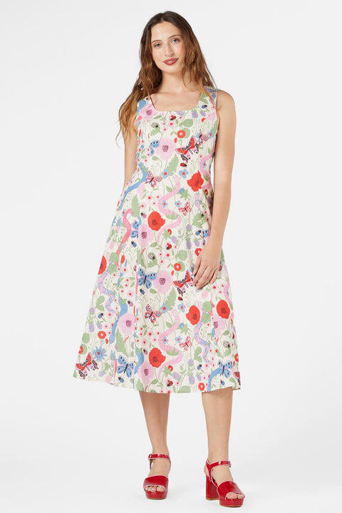 Luna Snake Midiklänning-2