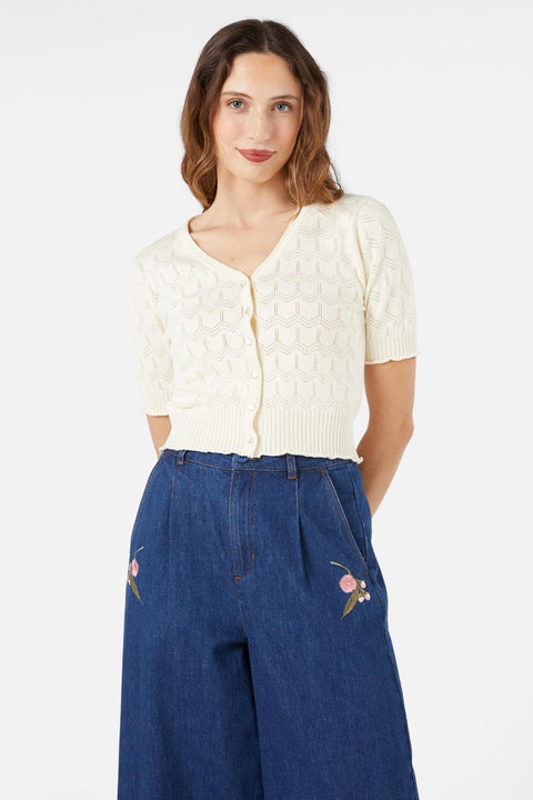 Onsdagsstickad bomullskofta-1