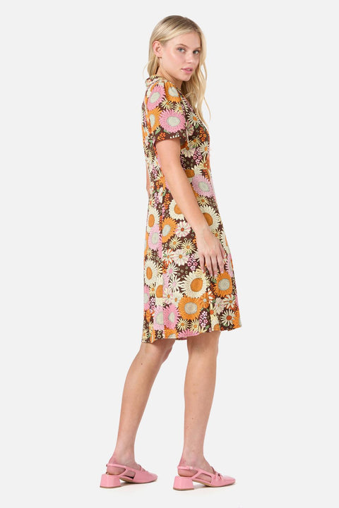 Viva blommig skjortklänning-4