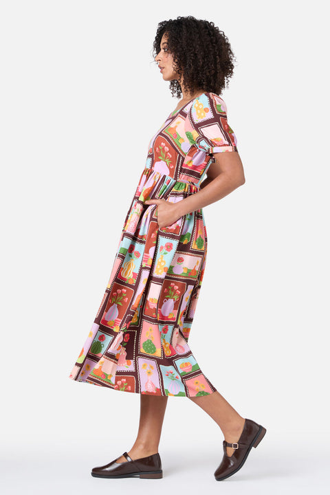 Blomvaser Midiklänning-4